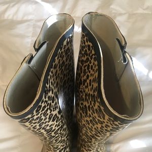 Cheetah Print Rain Boots